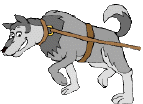 clipart of malamute pulling